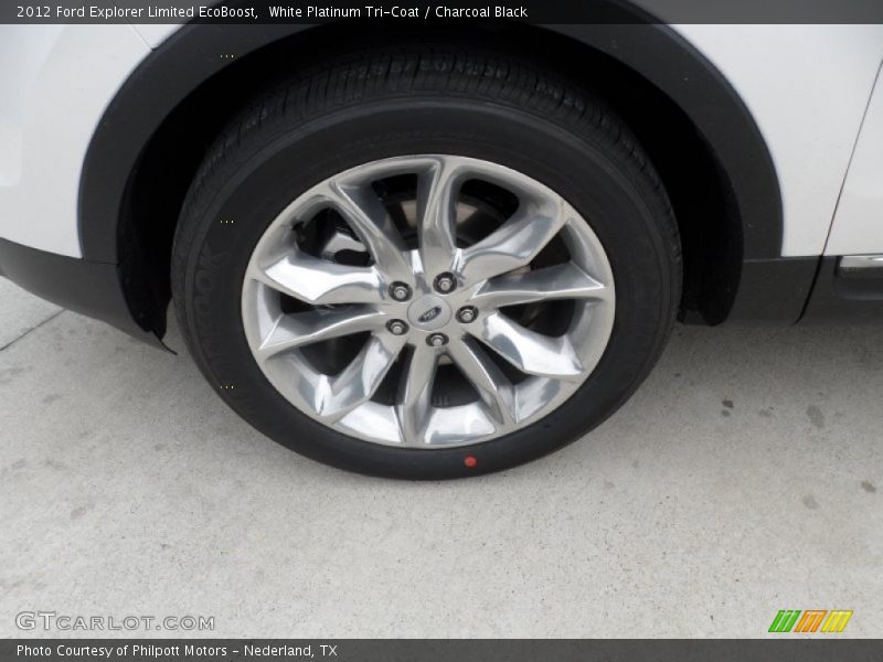 White Platinum Tri-Coat / Charcoal Black 2012 Ford Explorer Limited EcoBoost