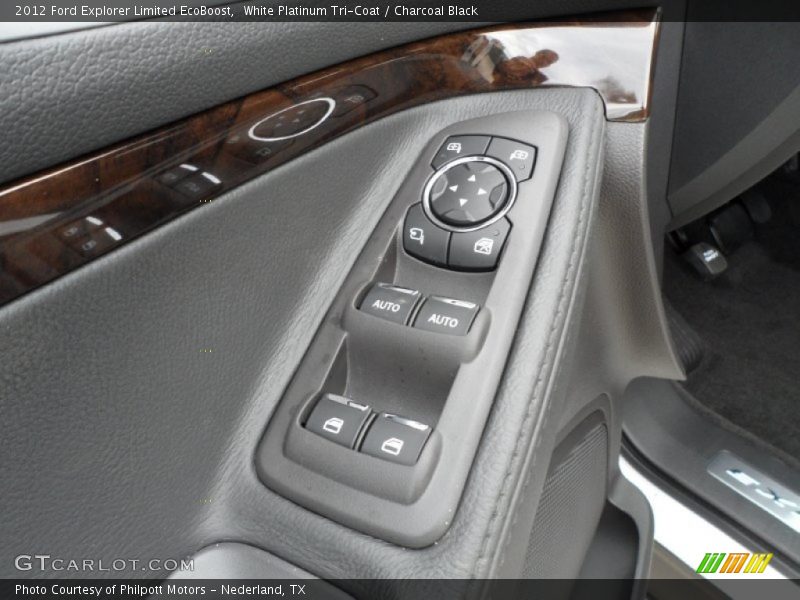 White Platinum Tri-Coat / Charcoal Black 2012 Ford Explorer Limited EcoBoost