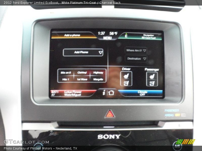 White Platinum Tri-Coat / Charcoal Black 2012 Ford Explorer Limited EcoBoost
