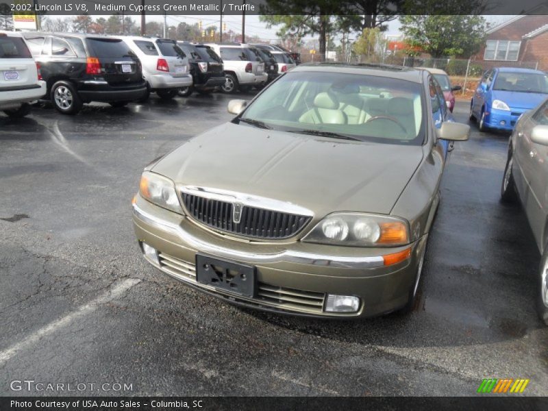 Medium Cypress Green Metallic / Truffle 2002 Lincoln LS V8