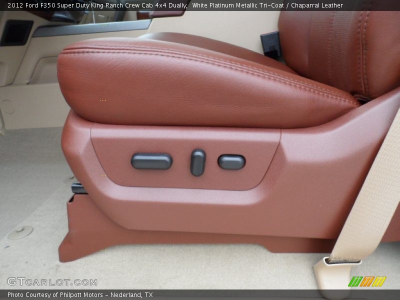 White Platinum Metallic Tri-Coat / Chaparral Leather 2012 Ford F350 Super Duty King Ranch Crew Cab 4x4 Dually