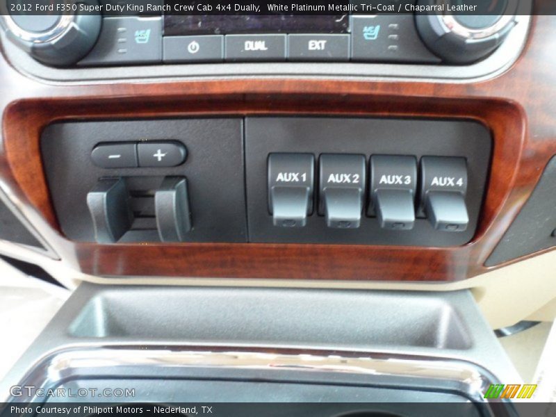 White Platinum Metallic Tri-Coat / Chaparral Leather 2012 Ford F350 Super Duty King Ranch Crew Cab 4x4 Dually