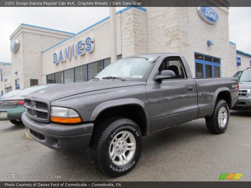 Graphite Metallic / Dark Slate Gray 2003 Dodge Dakota Regular Cab 4x4