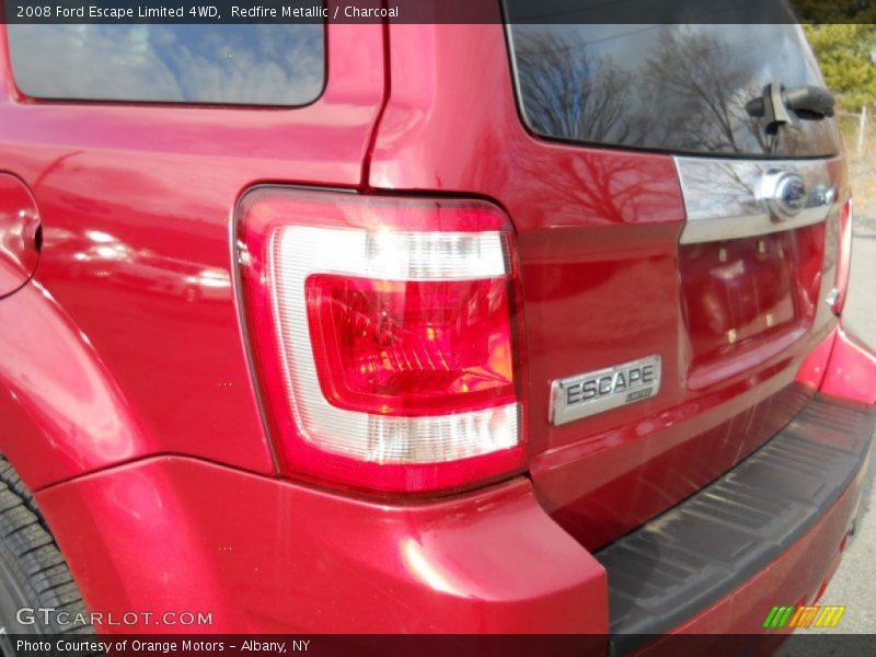 Redfire Metallic / Charcoal 2008 Ford Escape Limited 4WD