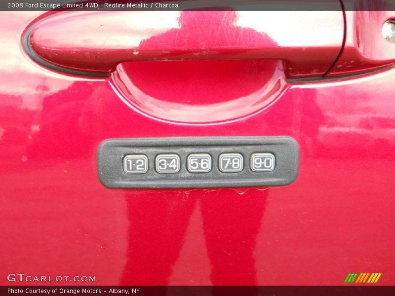 Redfire Metallic / Charcoal 2008 Ford Escape Limited 4WD