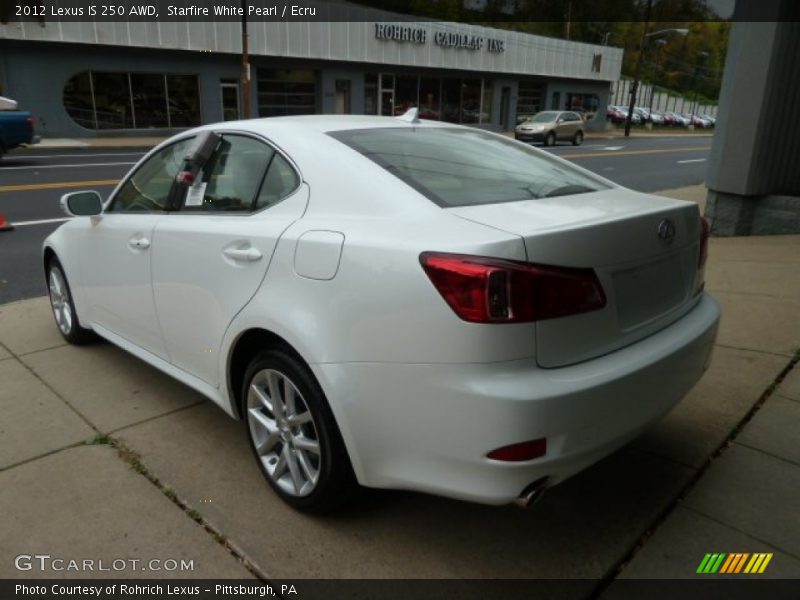 Starfire White Pearl / Ecru 2012 Lexus IS 250 AWD