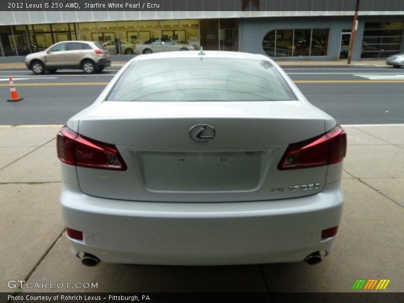 Starfire White Pearl / Ecru 2012 Lexus IS 250 AWD