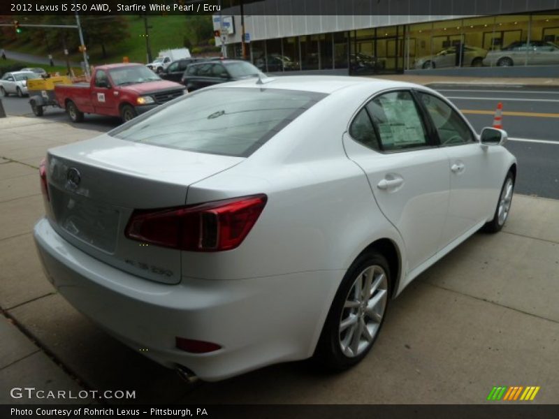 Starfire White Pearl / Ecru 2012 Lexus IS 250 AWD