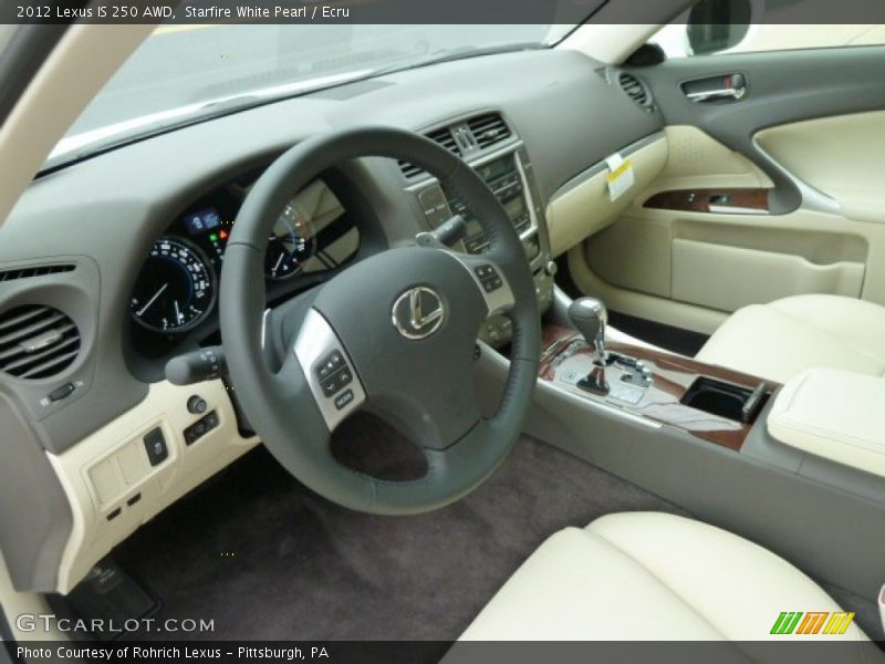 Starfire White Pearl / Ecru 2012 Lexus IS 250 AWD