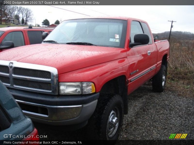 Flame Red / Mist Gray 2002 Dodge Ram 2500 SLT Quad Cab 4x4