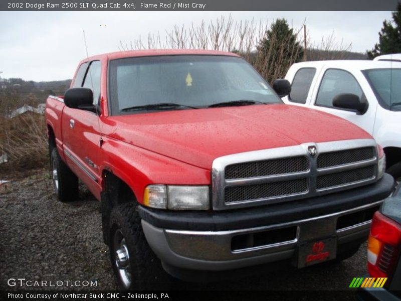 Flame Red / Mist Gray 2002 Dodge Ram 2500 SLT Quad Cab 4x4
