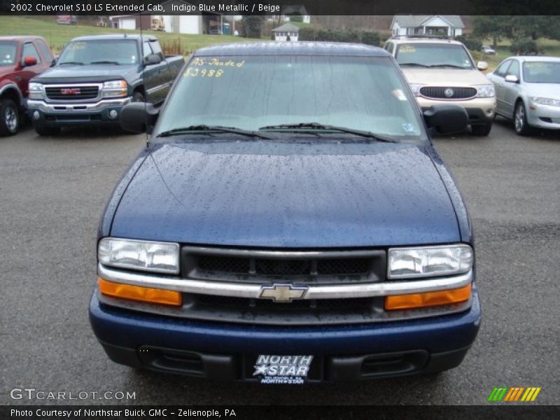 Indigo Blue Metallic / Beige 2002 Chevrolet S10 LS Extended Cab