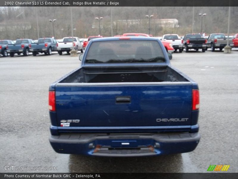 Indigo Blue Metallic / Beige 2002 Chevrolet S10 LS Extended Cab