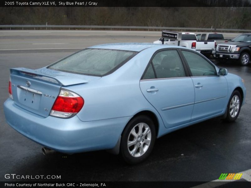 Sky Blue Pearl / Gray 2005 Toyota Camry XLE V6
