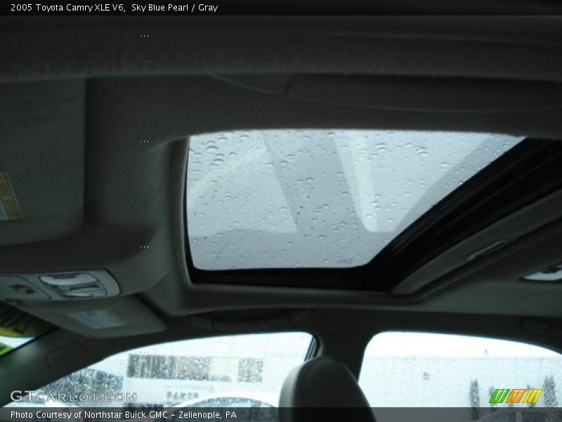 Sky Blue Pearl / Gray 2005 Toyota Camry XLE V6