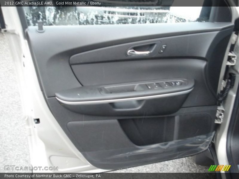 Gold Mist Metallic / Ebony 2012 GMC Acadia SLE AWD