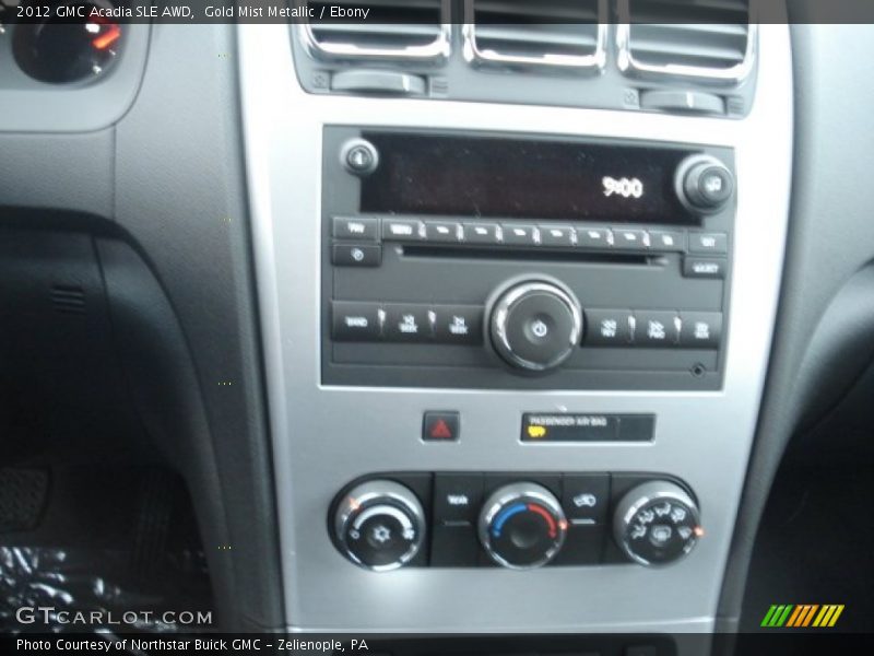 Gold Mist Metallic / Ebony 2012 GMC Acadia SLE AWD