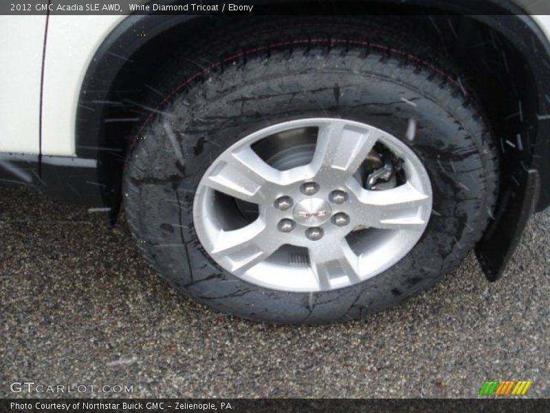 White Diamond Tricoat / Ebony 2012 GMC Acadia SLE AWD