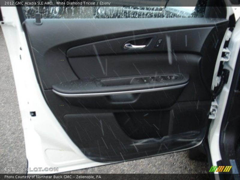 White Diamond Tricoat / Ebony 2012 GMC Acadia SLE AWD
