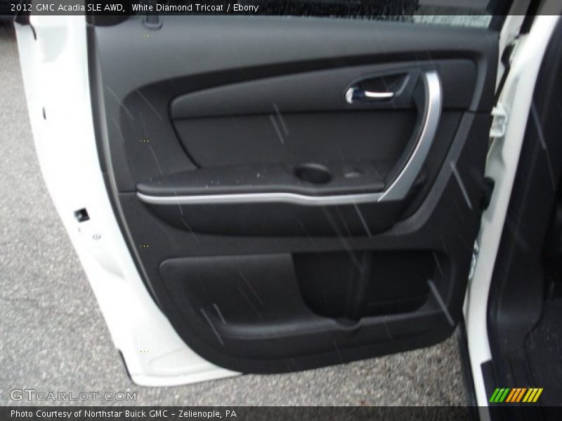 White Diamond Tricoat / Ebony 2012 GMC Acadia SLE AWD