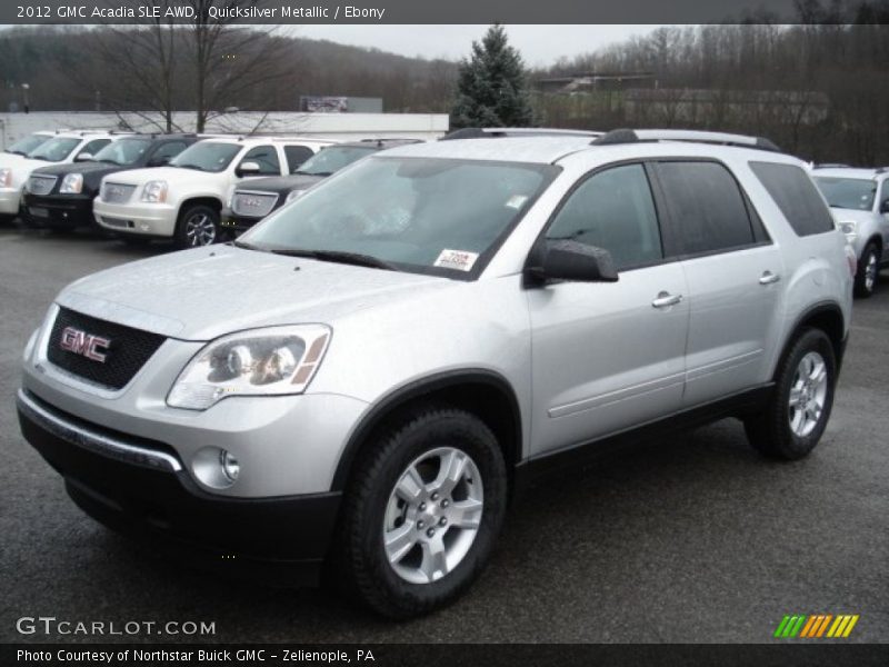 Quicksilver Metallic / Ebony 2012 GMC Acadia SLE AWD