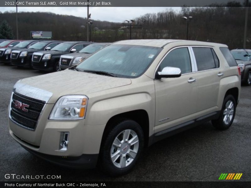 Gold Mist Metallic / Jet Black 2012 GMC Terrain SLE AWD