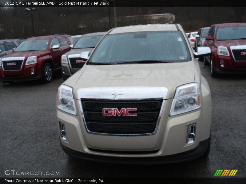 Gold Mist Metallic / Jet Black 2012 GMC Terrain SLE AWD
