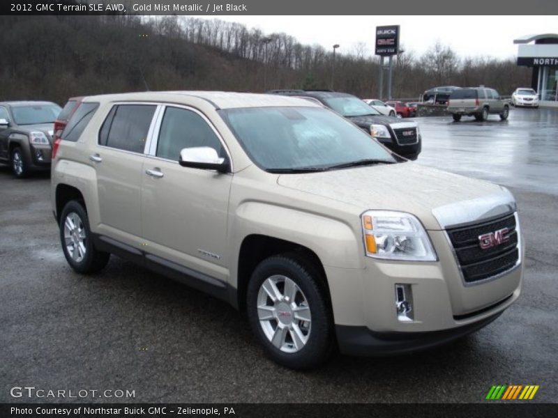 Gold Mist Metallic / Jet Black 2012 GMC Terrain SLE AWD