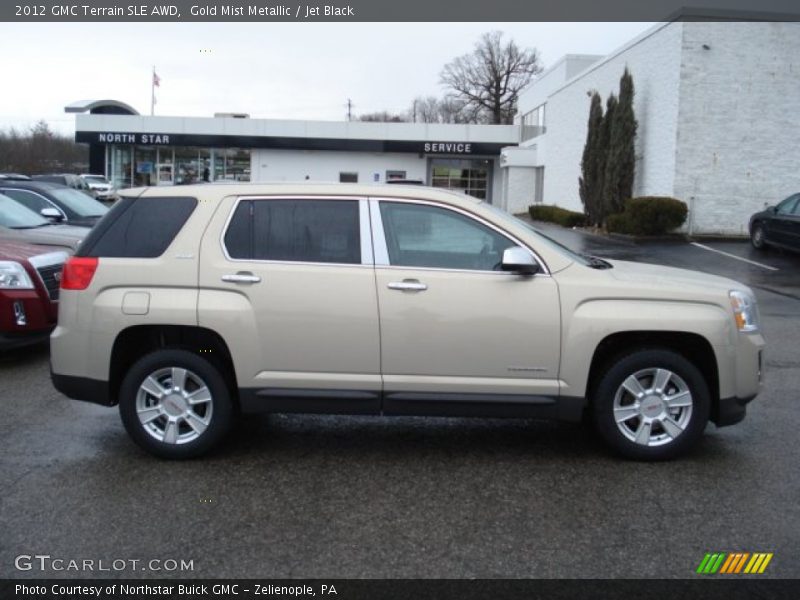 Gold Mist Metallic / Jet Black 2012 GMC Terrain SLE AWD