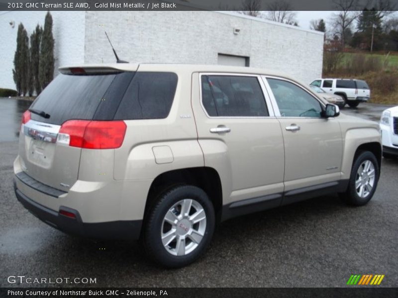 Gold Mist Metallic / Jet Black 2012 GMC Terrain SLE AWD