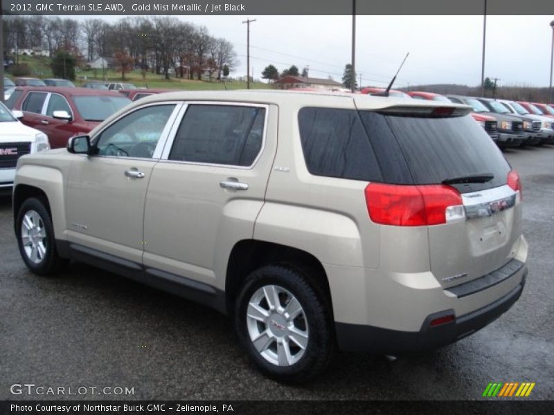 Gold Mist Metallic / Jet Black 2012 GMC Terrain SLE AWD
