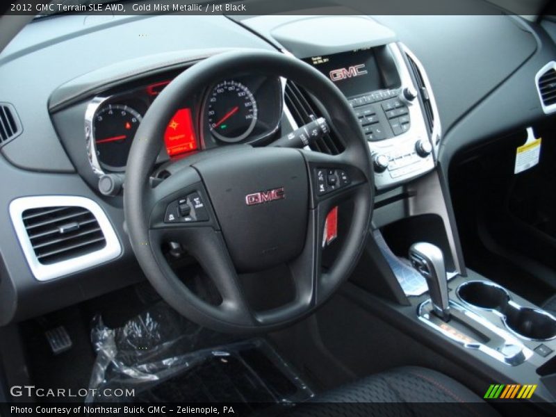 Gold Mist Metallic / Jet Black 2012 GMC Terrain SLE AWD