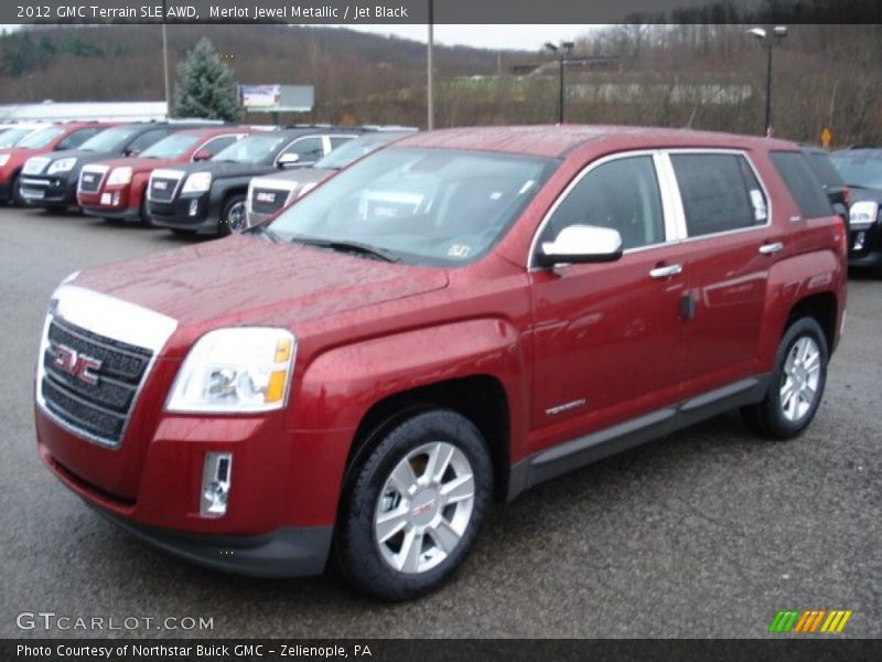 Merlot Jewel Metallic / Jet Black 2012 GMC Terrain SLE AWD