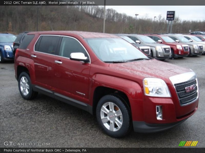Merlot Jewel Metallic / Jet Black 2012 GMC Terrain SLE AWD
