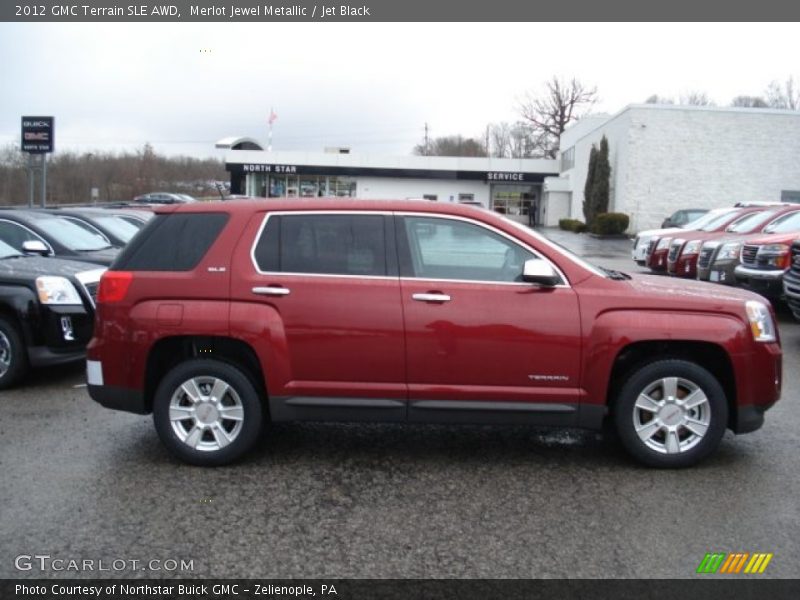 Merlot Jewel Metallic / Jet Black 2012 GMC Terrain SLE AWD