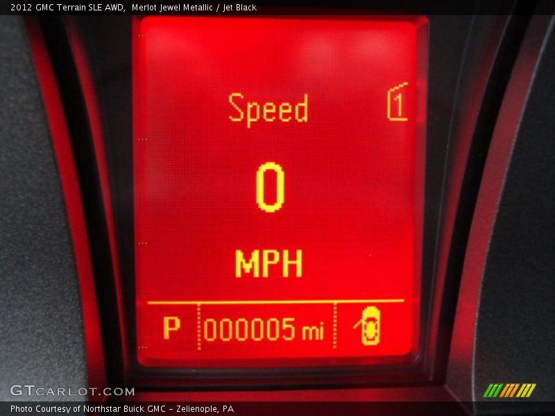 Merlot Jewel Metallic / Jet Black 2012 GMC Terrain SLE AWD