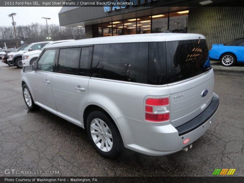 Ingot Silver Metallic / Charcoal Black/Grey Alcantara 2011 Ford Flex SEL