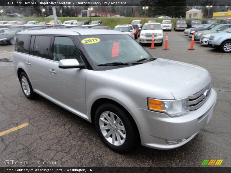 Ingot Silver Metallic / Charcoal Black/Grey Alcantara 2011 Ford Flex SEL