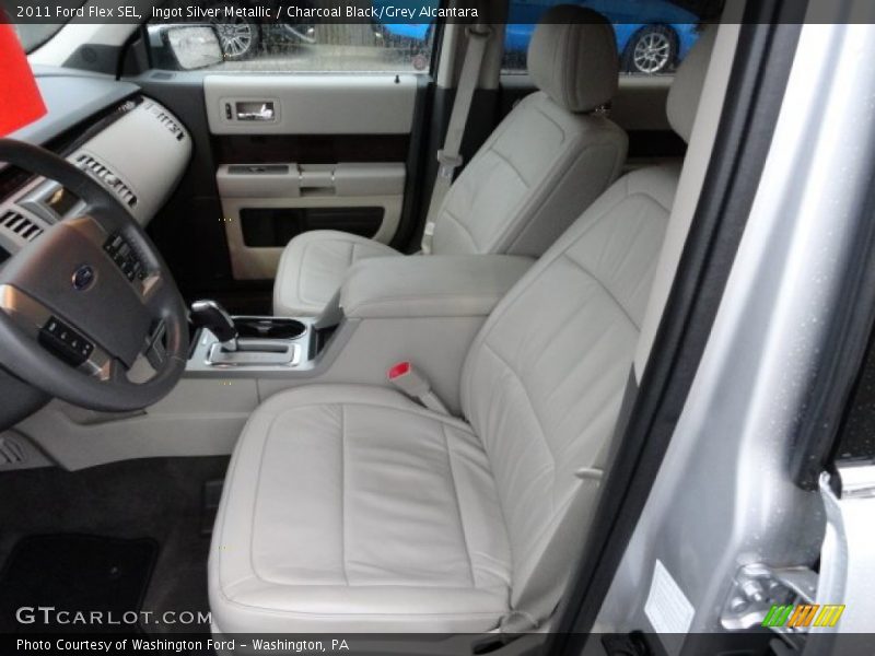 Ingot Silver Metallic / Charcoal Black/Grey Alcantara 2011 Ford Flex SEL