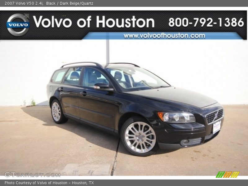 Black / Dark Beige/Quartz 2007 Volvo V50 2.4i