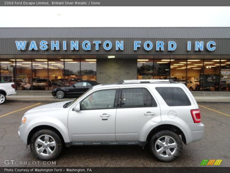 Brilliant Silver Metallic / Stone 2009 Ford Escape Limited