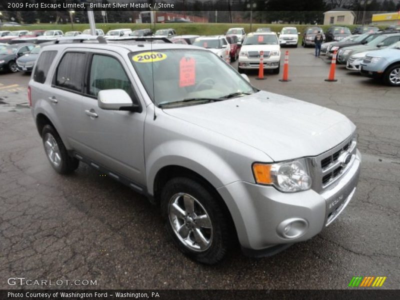 Brilliant Silver Metallic / Stone 2009 Ford Escape Limited