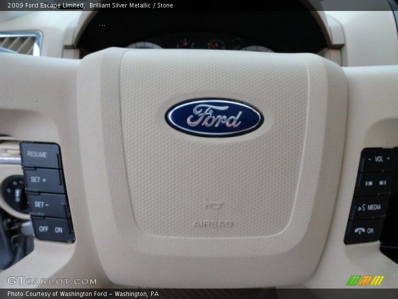 Brilliant Silver Metallic / Stone 2009 Ford Escape Limited