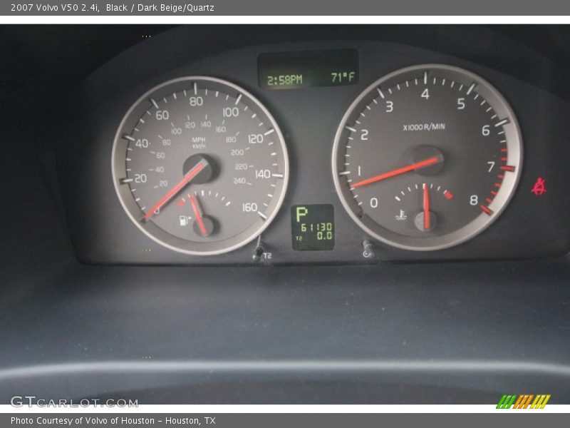 Black / Dark Beige/Quartz 2007 Volvo V50 2.4i