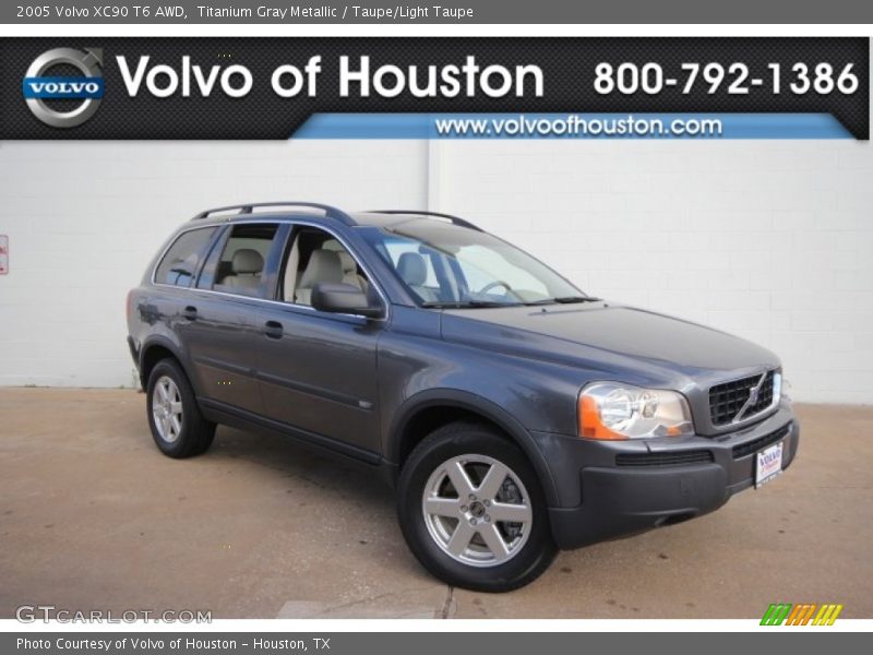 Titanium Gray Metallic / Taupe/Light Taupe 2005 Volvo XC90 T6 AWD