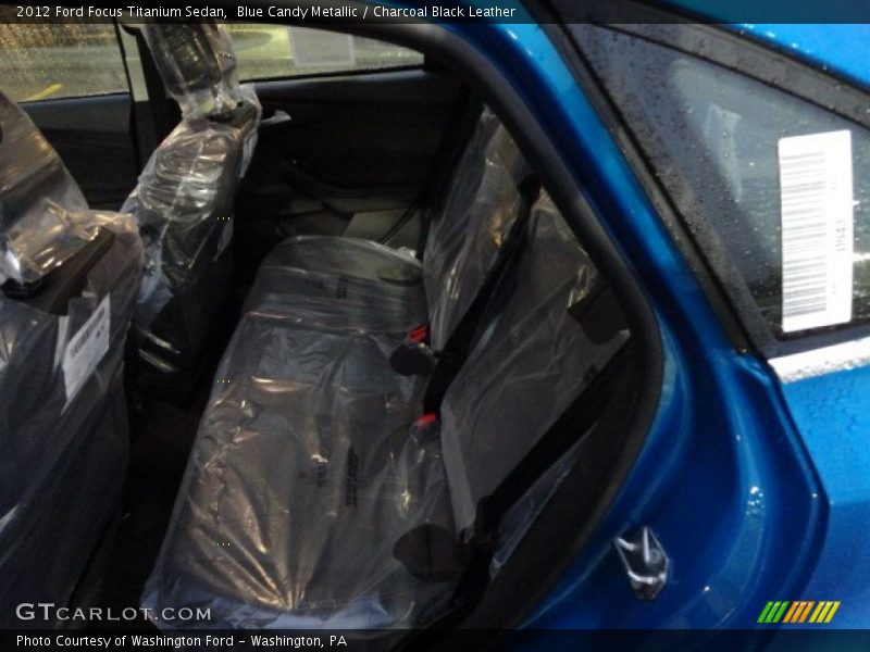 Blue Candy Metallic / Charcoal Black Leather 2012 Ford Focus Titanium Sedan