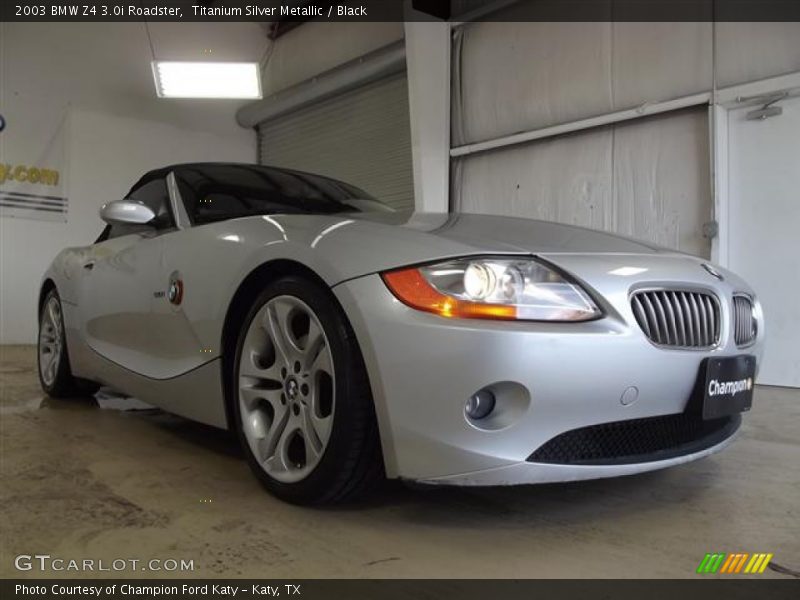 Titanium Silver Metallic / Black 2003 BMW Z4 3.0i Roadster