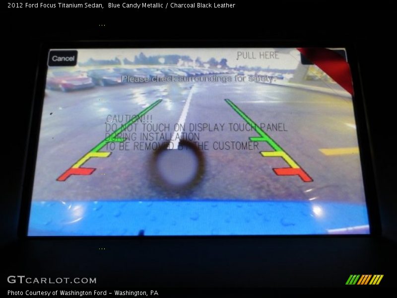 Blue Candy Metallic / Charcoal Black Leather 2012 Ford Focus Titanium Sedan