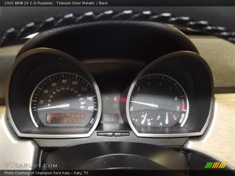 Titanium Silver Metallic / Black 2003 BMW Z4 3.0i Roadster