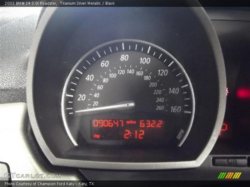 Titanium Silver Metallic / Black 2003 BMW Z4 3.0i Roadster